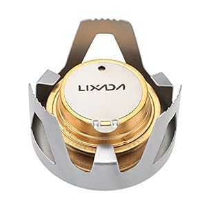 Lixada Mini geest brander Spiritus inbouwkoker Outdoor Camping fornuis oven (zilver)