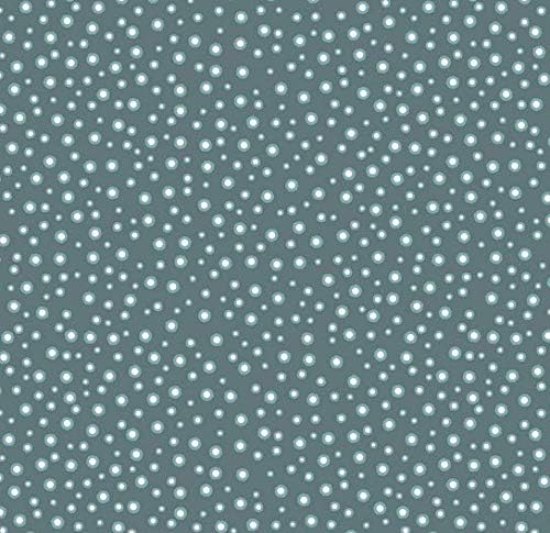 Fairy Light Collection Glow in Dark Sparkle Dots in Midnight Teal- Fabric by The Yard