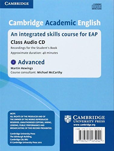 Cambridge Academic English C1 Advanced Class Audio Cd By Hewings Martin Mccarthy Michael Amazon Ae