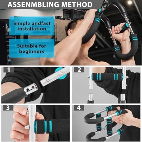 Shaker Twister - Entrenador de brazo ajustable, 60 – 100 libras, ejercitador de brazos y músculos de mano, forma de U, expansor de pecho ajustable, forma el cuerpo perfecto para hombres