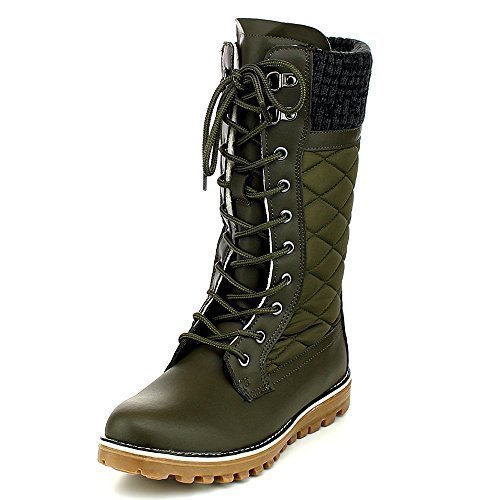 WestCoast Polar-01 Women's Tall Winter Fur Lined Warm Snow Boots-khaki7.5