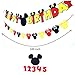 Mickey Mouse Party Supplies Kits, Minnie Happy Birthday Banner, Garland and Welcome Hanger for Baby Kids Shower Theme Parties Decoration