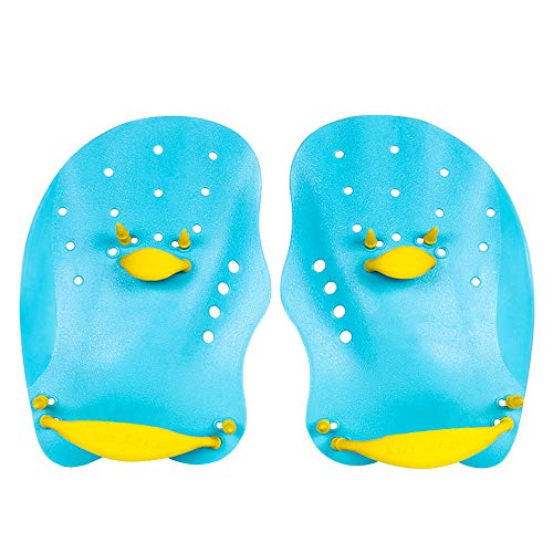 TRADERPLUS Swim Training Hand Paddles for Men Women Children (Blue, Small for Youth and Smaller Hand) - Thumbnail 5