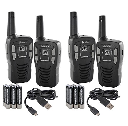 NEW! (4) COBRA CXT145 MicroTalk 16 Mile 22 Channel Walkie Talkie 2 Way Radios