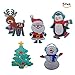 Willdo Christmas Windows Gel Clings (Pack of 5) Christmas Tree- Santa -Moose- Snow Man-Penguin Xmas Stickers