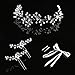 BBTO 6 Pieces Wedding Bridal Hair Pins, Crystal Rhinestone Headband, Wedding Crown Hair Jewelry Hair Accessories for Women and Girls (Silver)