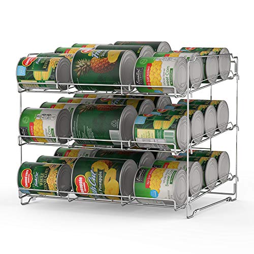 Stackable Can Rack Organizer 3 Tier Can Storage Dispenser Holds up to