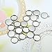 HooAMI 20pcs Silver Tone Round Pendant Trays Pendant Blanks Cameo Bezel Settings Photo Jewelry - Custom Jewelry Making - Fit for 12mm