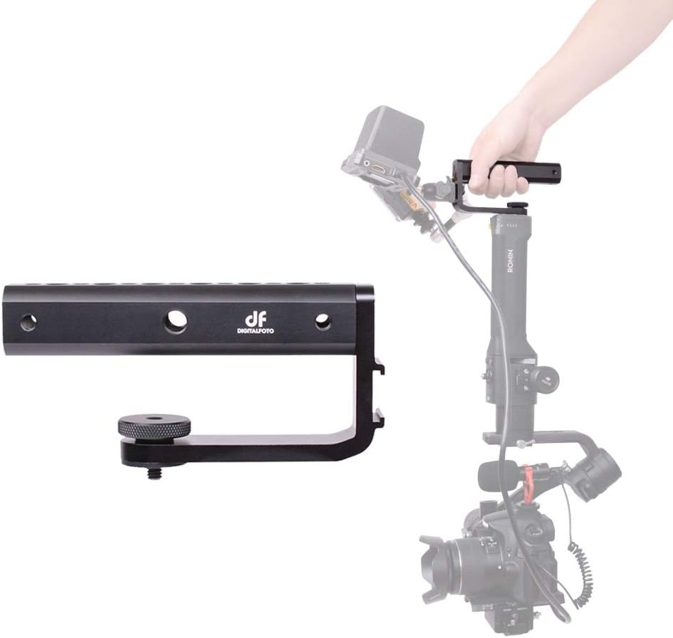 DF DIGITALFOTO VISION Aluminum alloy Bottom Handle Inverted shooting Monitor Mount Gimbal Accessories Compatible Ronin S ZHIYUN Crane 2 Moza Air 2 stabilizer mounting Monitor Microphone LED light