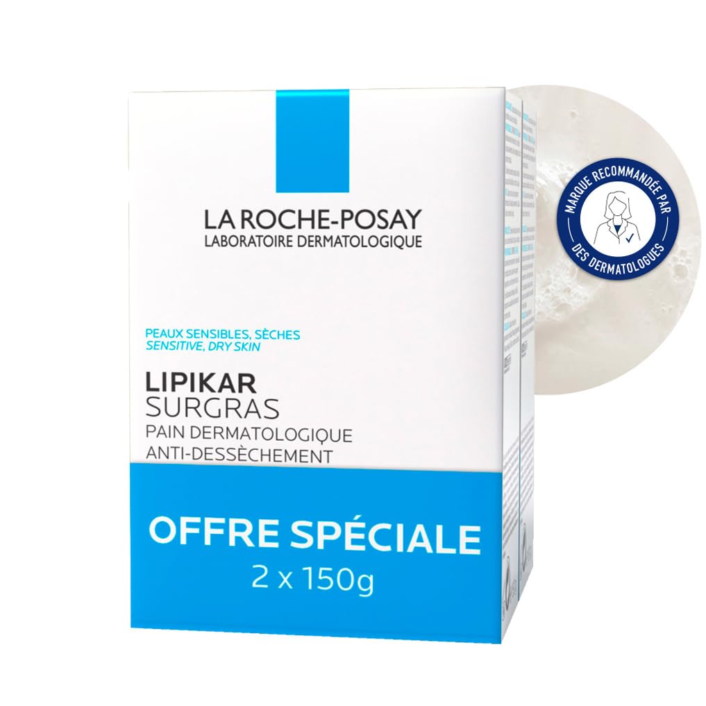 La Roche-Posay Lipikar Surgras Cleansing Bar 2 x 150g