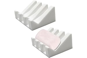 FFXQCTFF 2PCS Self Draining Soap Dish,Silicone Soap Tray Keep Soap Bars Dry Clean Bar Soap Holder Saver for Kitchen Bathroom 