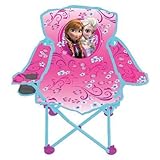 Disney Frozen Fold N Go Kids Chair w/ Cupholder and Carry Bag