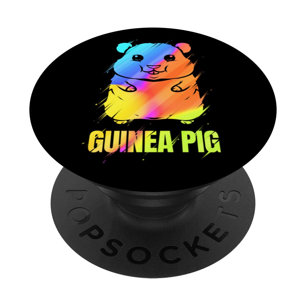 Colorful Guinea Pig Artwork - Funny Guinea Pig PopSockets Swappable PopGrip