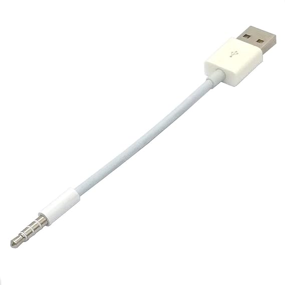 HOUSE CLOUD Synchronisationskabel 3,5 mm Stecker auf USB 2.0 Konverter Kabel für Apple iPod Shuffle 3rd 4th 5th 6th 7th Gener