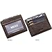 MEKU Slim Front Pocket Leather Wallet Business Credit Card Case Sleeve Minimalist Wallet with ID Window Chocolate