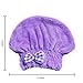 SOFTOWN Microfiber Hair Drying Towel Wrap Super Absorbent for Women with Short Hair (9 x 12 inch, Purple-Short-2 Pack)