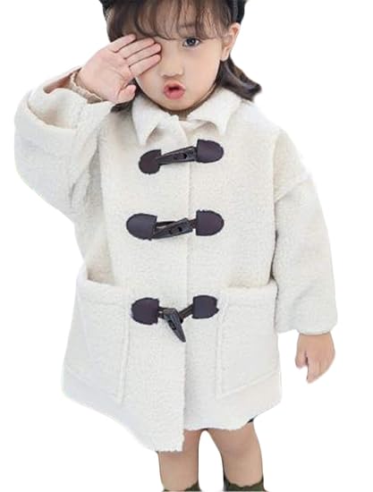 Amazon ジャンーウェ フェイク ムートン ダッフルコート 女の子