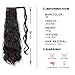 Stamped Glorious Clip in Ponytail Extension Synthetic Wrap Around Long Wavy Ponytail for Lady Women Girl Magic Paste Ponytail Hair Piece(24 Inch,4#)