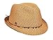 Tommy Bahama Women's Sequins Paper Braid Fedora Hat, Toast, OS