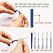 16 Pieces Punch Needle Tool, 7 Sizes Embroidery Punch Needle, Embroidery Tool Case, Big Seam Ripper, Scissors, Threader and Thimble for Embroidery Floss Poking Cross