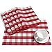 DOLOPL Valentine's Day Placemats Red and White Buffalo Check Table Mats Set of 6 Easy to Clean Wipeable Washable Farmhouse Placemats for Kitchen Dining Table Decorations