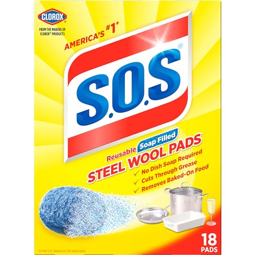 S.O.S STEEL WOOL SOAP PADS, 18 COUNT