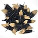 Benvo 40 Pcs Gold Dipped Black Feathers 6-8 Inch Natural Feathers for Any Craft Projects Feather Garlands Boho Bohemian Hats Décor Halloween Holiday Decorations and Dream Catcher Supplies
