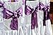 Spring Rose(TM) Purple Wedding Satin Chair Sashes(set of 10). These Are a Wonderful Decoration for Your Chairs. Be Sure and Add Them to Your List of Party Supplies.