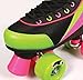 Kandy Skates Delish Black, Lime Green, & Pink Roller Skates