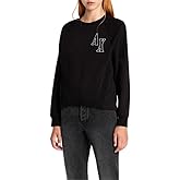 Armani Exchange Women's Collegiate Capsule Patch Letter Logo Pullover Sweatshirt