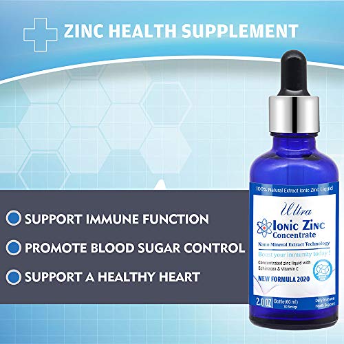 Zinc Lozenges, Natural Ionic Liquid Zinc Super Concentrated Vitamin C Zinc Lozenges, 1 Bottle of Zinc Lozenges (60 ml)