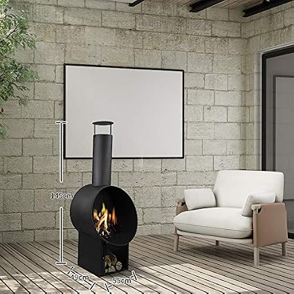 leña Horno de jardín para terraza Maxx Archedius 55 x 49 x 145 cm  Calentadores, fogatas y chimeneas Jardín futakuchi-hakata.com