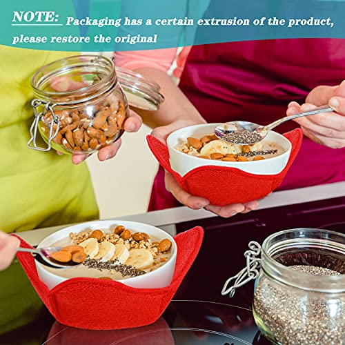 12 Pieces Microwave Safe Bowl Holders Polyester Hot Bowl Holder Protect
