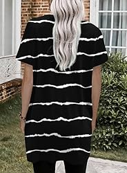 Poetsky Striped Summer Tops for Women Fashion