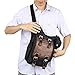 Mens Boys Vintage Canvas Shoulder Military Messenger Bag Sling School Bags Chest Military Leather Patchwork Messenger Bag (Black)