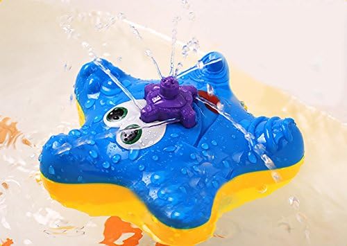 Painon Starfish Fountain Baby Bath Toys – Electronic Float Rotate Spray Water Swimming Toys For Pools And Bathtubs –Babies Toddlers Infants Kids Star Squirt Water Tub Toys
