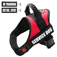 FAYOGOO Dog Vest Harness for Service Dogs, Comfortable Padded Dog Training Vest with Reflective Removable Dog Patches and Handle for Large Medium Small Dogs (S: Girth 20-25" Neck 16-20")