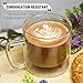 15 oz Glass Coffee Mugs - Set of 2 - Clear Double Wall Glasses - Insulated Glassware With Handle - Large Espresso Latte Cappuccino or Tea Cup by Eparé