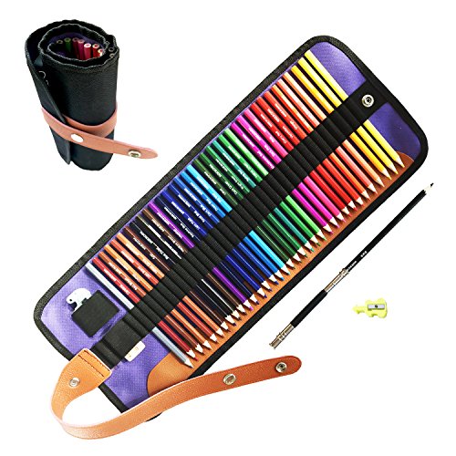36 Colored Pencils Set with Easer,Sharpener, Pencil Extender and Canvas Pencil Bag, Drawing Pencils for Sketch
