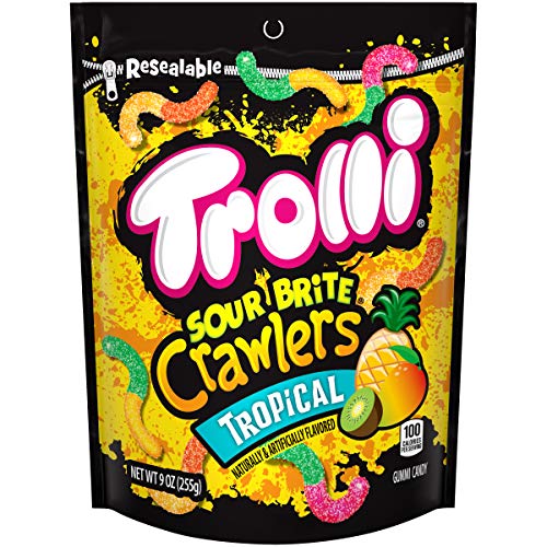 Trolli sour brite crawlers minis gummi candy, Tropical (041420110269)