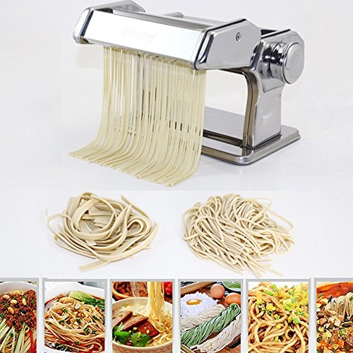 Stainless Steel Pasta Maker Machine kit - With Pasta Roller,Pasta Cutter, Hand Crank and Detailed Instructions