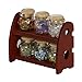 Glass Spice Pot Bottle Jars Rack 1/12 Miniature Dollhouse Kitchen Accessory