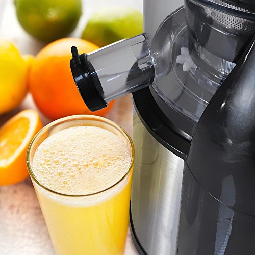 NutriChef Stainless Steel Countertop Juicer Electric Masticating Slow