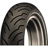 Dunlop American Elite HD Touring Tire - Rear - 180/65B16 - Narrow Whitewall , Position: Rear, Rim Size: 16, Tire Application: Touring, Tire Size: 180/65-16, Tire Type: Street, Load Rating: 81, Speed Rating: H, Tire Construction: Bias 32AE57