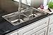 Kindred FMSB654NB Double Bowl Stainless Steel 33 x 19-Inch Top-mount Sink