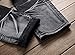 Men's Winter Vintage Washed Old Straight Fit Stitching Relaxed Jeans Black 38