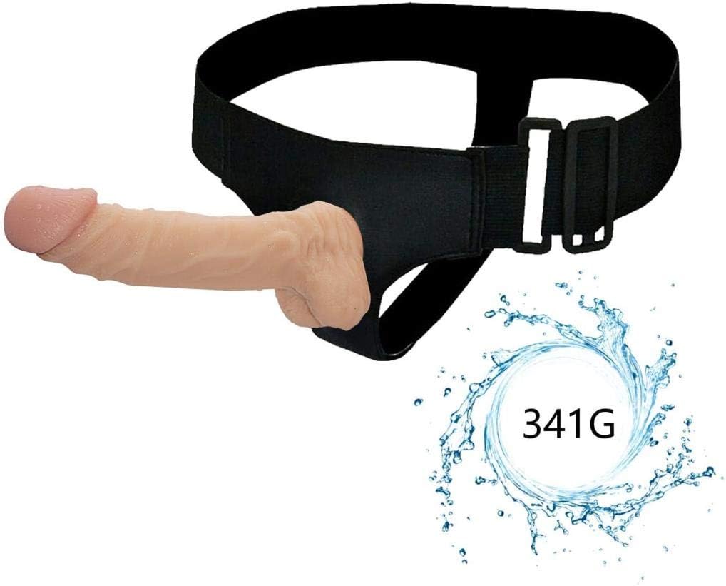 MEELLION Toy 8 inch Safe Soft Small Big Adjustable Straps Perfect Size Adult Men Hollow Strap On Silicone Empty Fits Most Men and Women Skin GYMJN