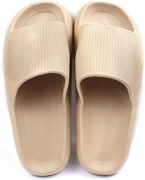 Amazon Aiyisitelu 女性厚いプラットフォームスリッパ夏のビーチエヴァソフトソールスライドサンダルレジャーメンズレディース屋内バスルーム滑り止め靴 Color Khaki Shoe Size 38 39 250mm 浴室足ふきマット ホーム キッチン オンライン通販
