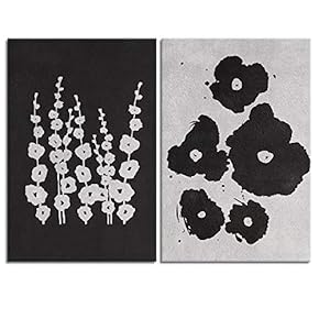 signwin 2 Panel Canvas Wall Art Black and...