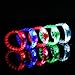 Ezerbery 15 pcs LED Light Up Flashing Wristbands Multicolor LED Bracelet Parties Birthdays Events Bracelet
